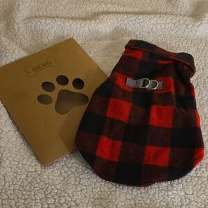 Plaid Dog Jacket - Red and Black